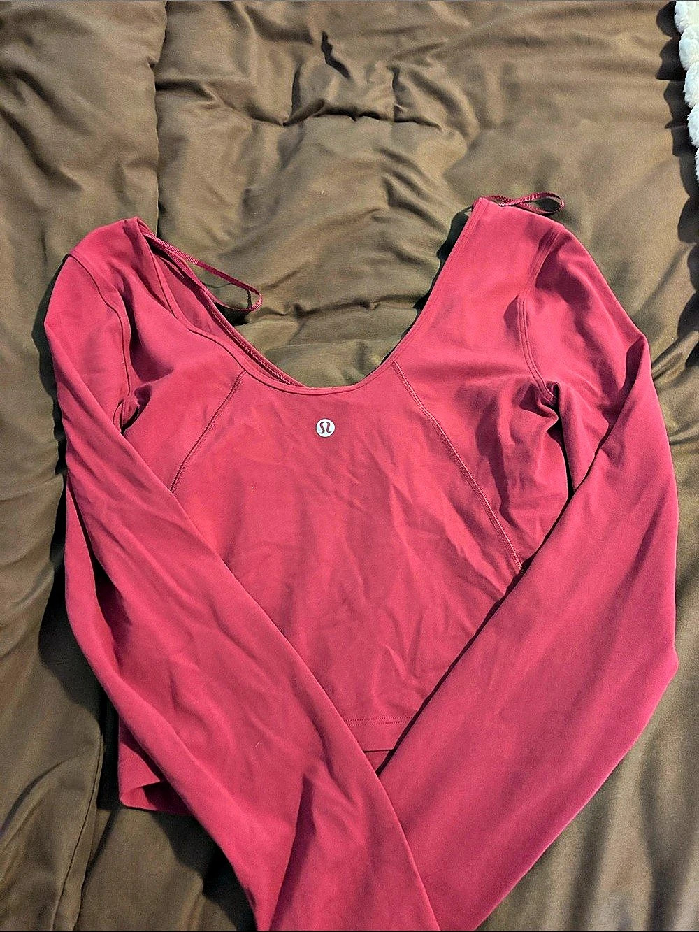 Lululemon All It Takes Back-Twist Ribbed Long-Sleeve Shirt Pink